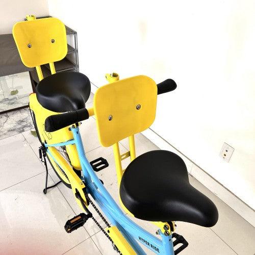 TOYTEXX  24 inch Wheels 2-Seat Tandem Bike with Child Seat Family Cruise Comfort Bicycle (Blue) - Toytexx TOYTEXX  24 inch Wheels 2-Seat Tandem Bike with Child Seat Family Cruise Comfort Bicycle (Blue) - Toytexx